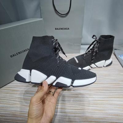 wholesale quality balenciaga speed 2.0 black white
